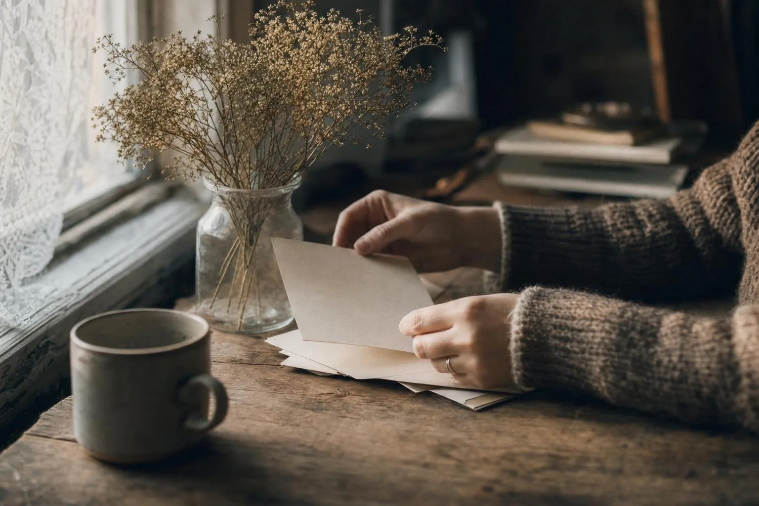 An open book resting on a windowsill in soft morning light